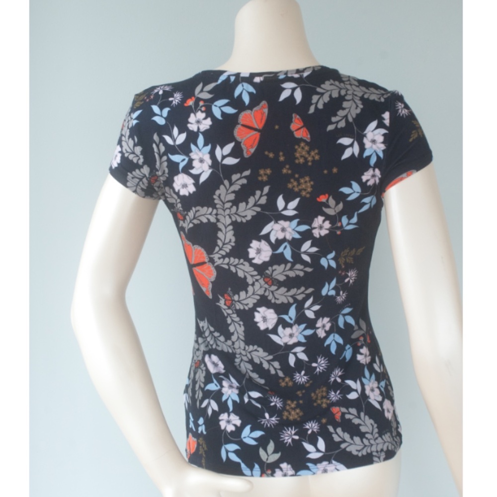 Ted Baker Pepa Navy Blue Short Sleeve Floral Shirt - Picture 12 of 14
